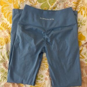 Alphalete Blue High-Rise Scrunch Seam Leggings